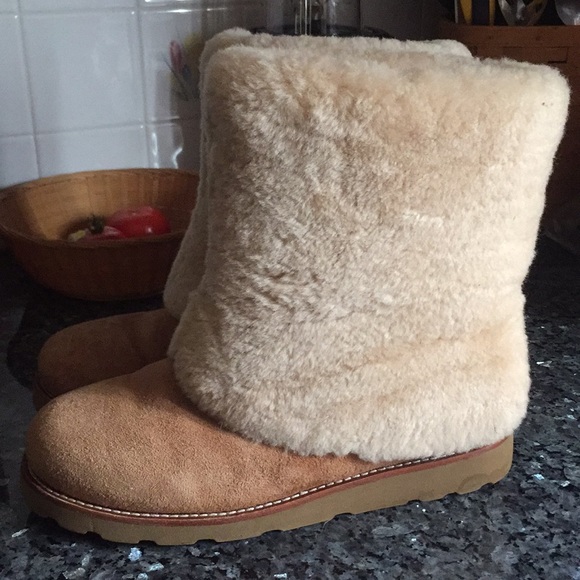 furry ugg style boots